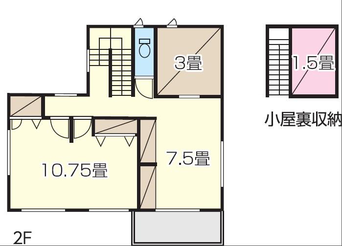 Floor plan. 28.5 million yen, 4LDK, Land area 206.75 sq m , Building area 113.03 sq m 2 floor
