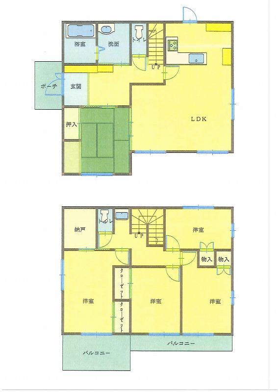 Floor plan. 21,800,000 yen, 5LDK, Land area 265.49 sq m , Building area 131.96 sq m