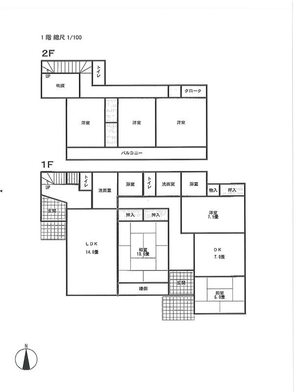 Floor plan. 19 million yen, 6LDK, Land area 272.42 sq m , Is 6LDK of room in the building area 141.5 sq m 2 family house