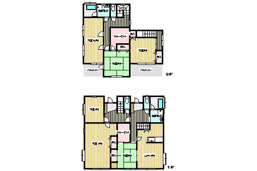 Floor plan. 24.5 million yen, 5LDK, Land area 197.6 sq m , Building area 185.48 sq m